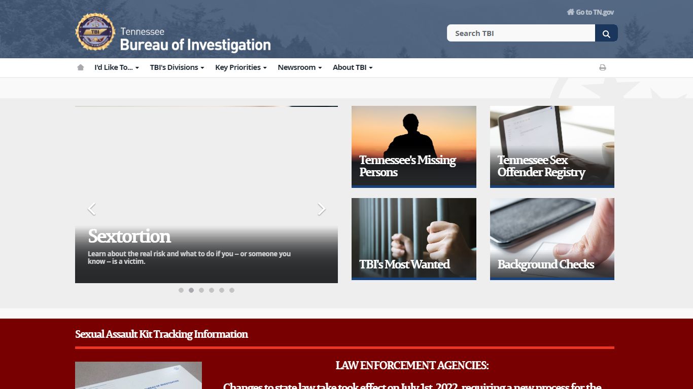 Tennessee Bureau of Investigation (TBI) - TN.gov