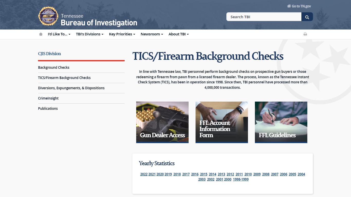 TICS/Firearm Background Checks - TN.gov